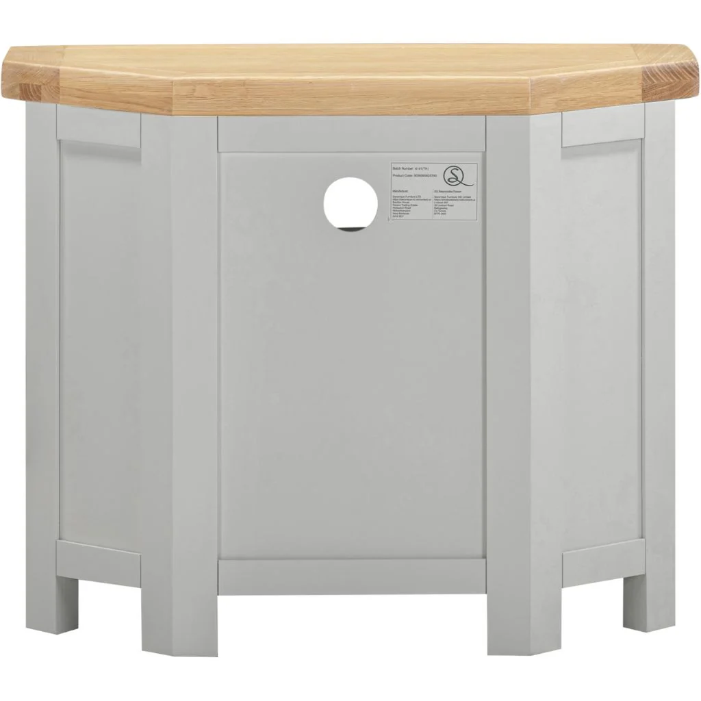 Windsor Pebble Grey Corner TV Unit by Wholesale - Image 3