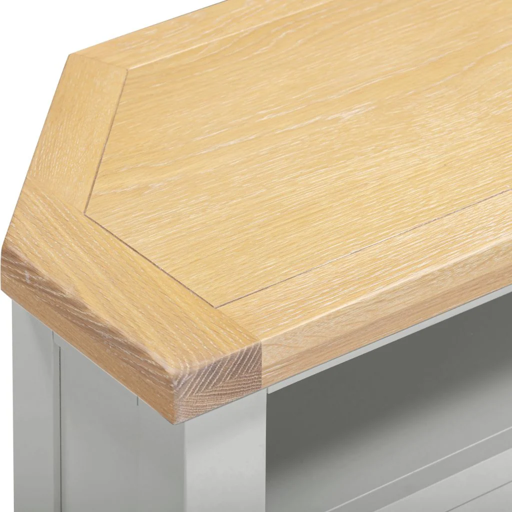 Windsor Pebble Grey Corner TV Unit by Wholesale - Image 4