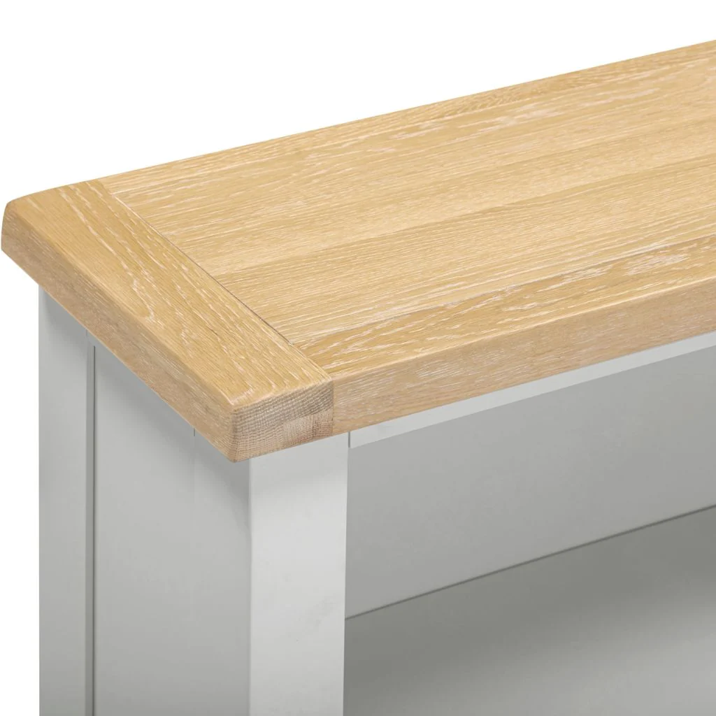 Windsor Pebble Grey Low Bookcase by Wholesale - Image 3