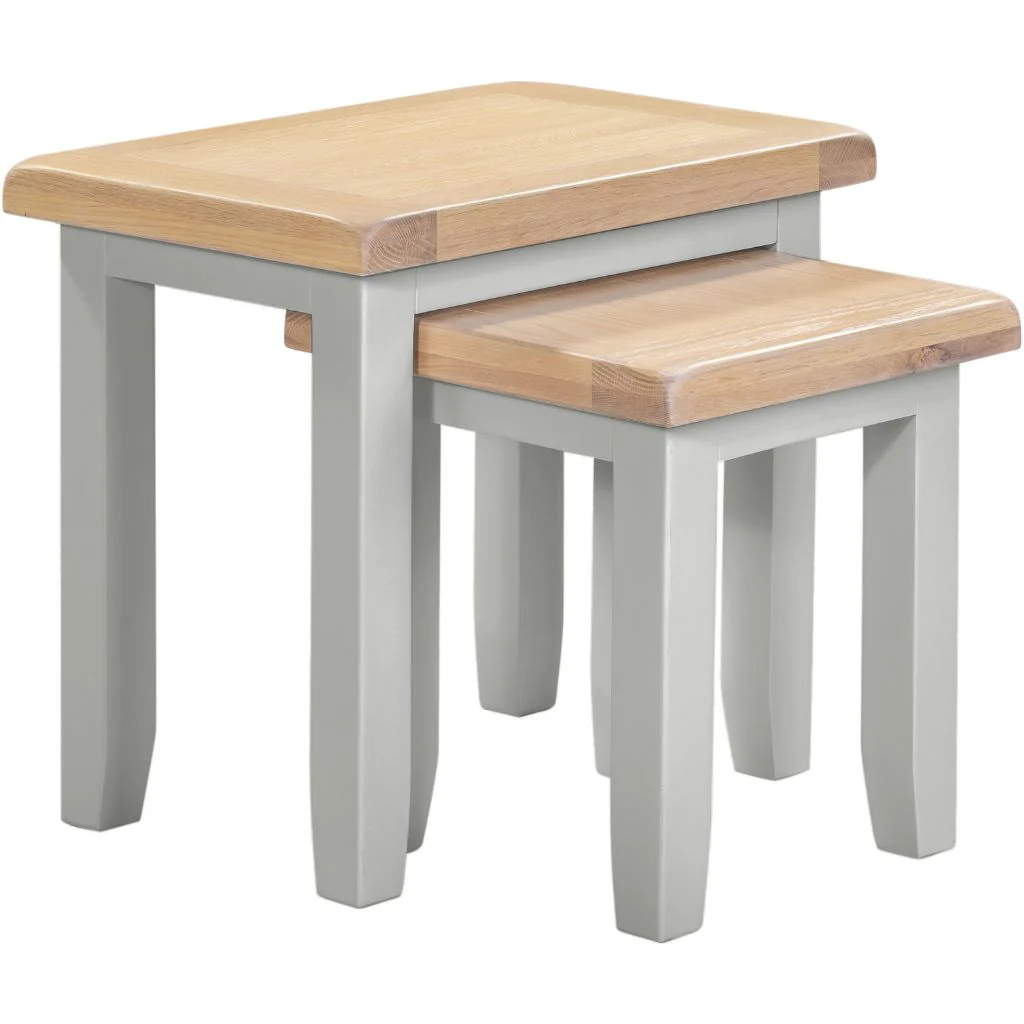 Windsor Pebble Grey Nest of 2 Tables by Wholesale