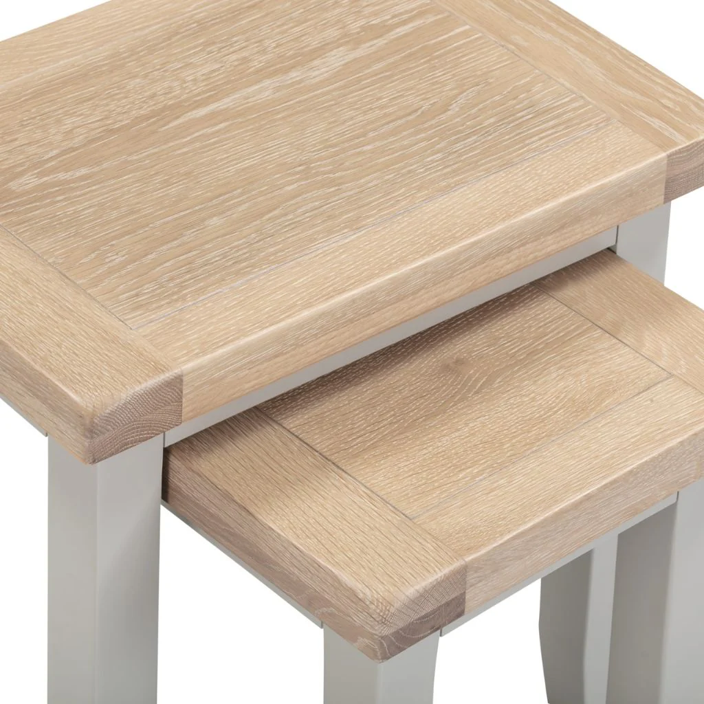Windsor Pebble Grey Nest of 2 Tables by Wholesale - Image 2