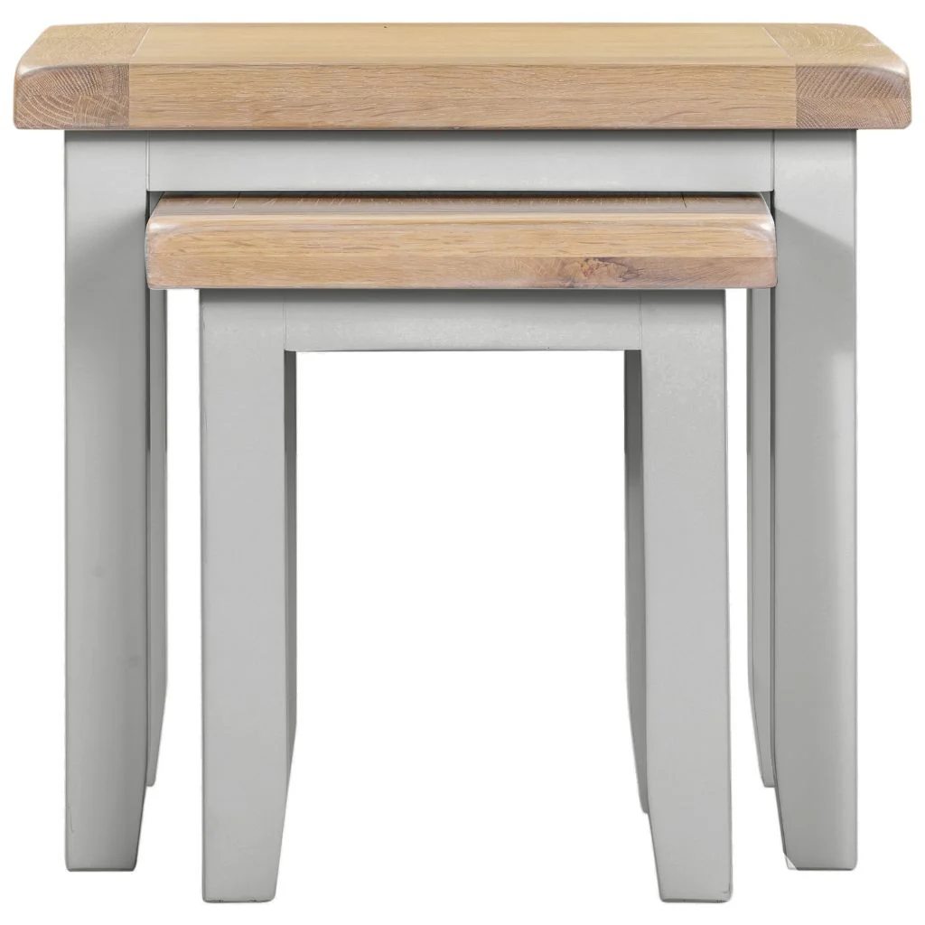 Windsor Pebble Grey Nest of 2 Tables by Wholesale - Image 3