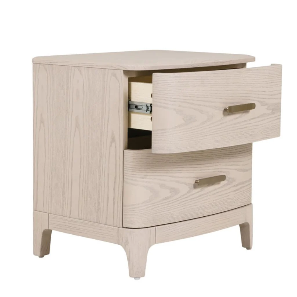 Zahra Cream Bedside Table by Vida Living - Image 5