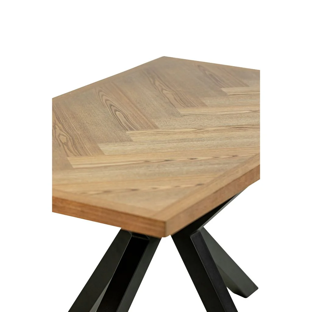 Zolla 1.4m Medium Ash Veneer Dining Table - Image 2